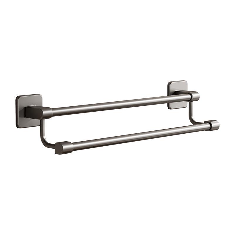 No-Drill Staggered Double & Single Rod Bathroom Towel Rack