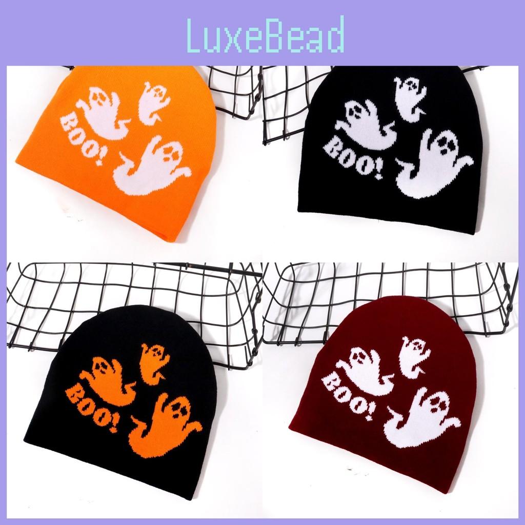 Ghost Festive Pattern Knitted Cap Halloween Fashion Hat Casual Gift Breathable