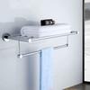 Stainless Steel Bathroom Towel Rack with Storage Shelf