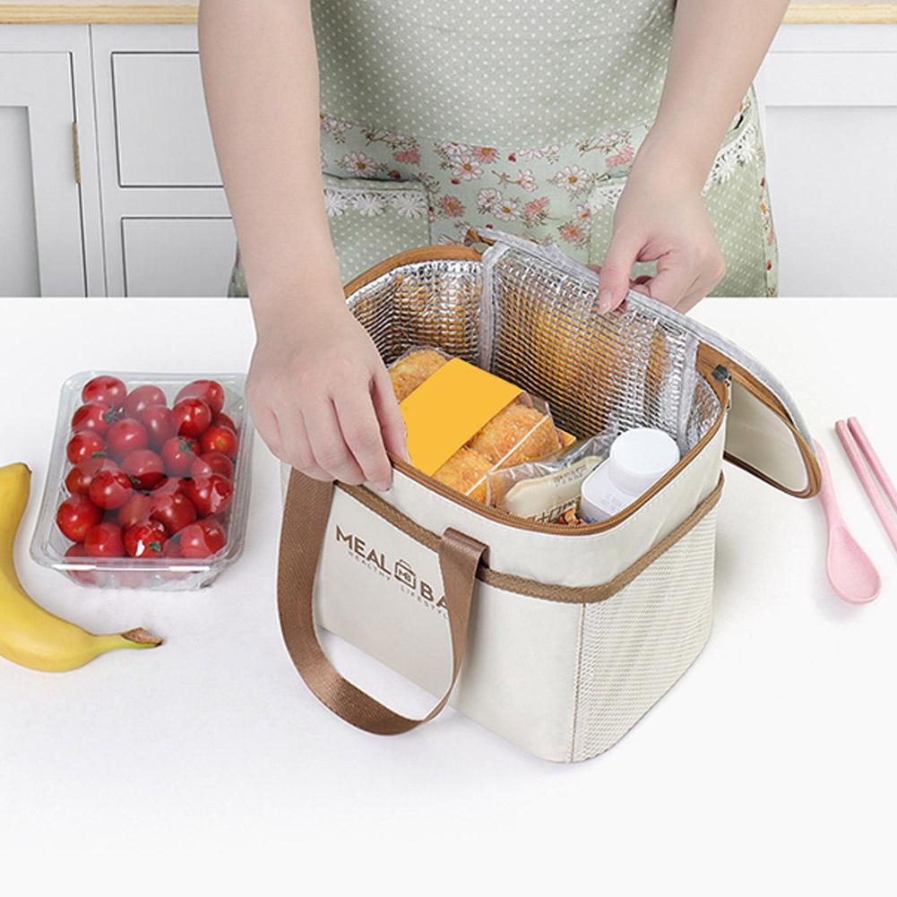 Portable Thermal Bag Food Insulated Box Waterproof Shoulder Strap Insulated Box, Hand-held Lunch Box Bag Large Capacity