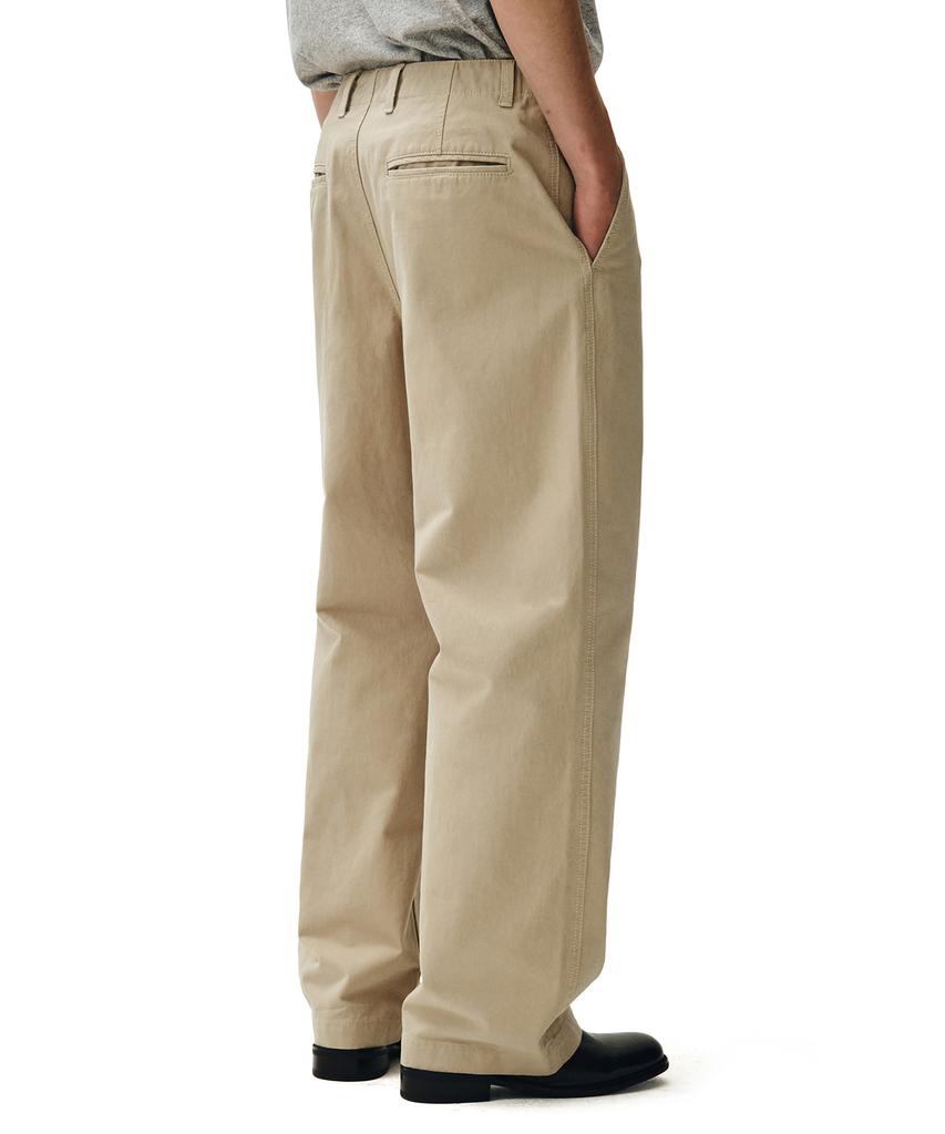 DECET Officer Semi Wide Pants Dcpt069Beige