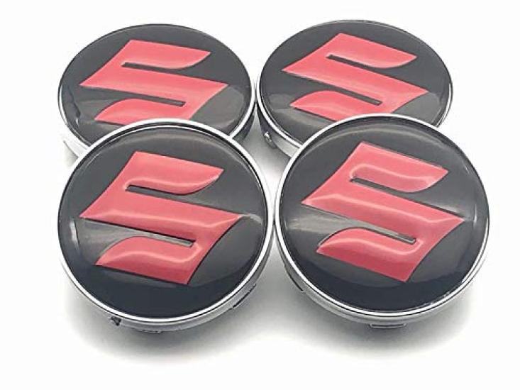 Suzuki Wheel Center Cap Car Hub Center Compatible with MR and Wagon R Exclusive Emblem Wheel Covers for Automotive 60mm Car Hub Set of 4 Covers, Caps,