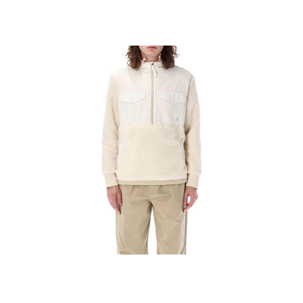 Polo Ralph Lauren Solid Color Half-Zip Casual Long Sleeve Jacket Men jackets White 710880442-004