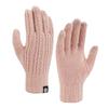 Autumn and Winter Warm Gloves for Women Outdoor Cold Protection Double Layer Thickened Solid Color Knitted Gloves for Cycling Touch Screen Yarn Gloves