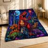 Red T-Rex Jungle Dinosaurs Coral Fleece Blanket