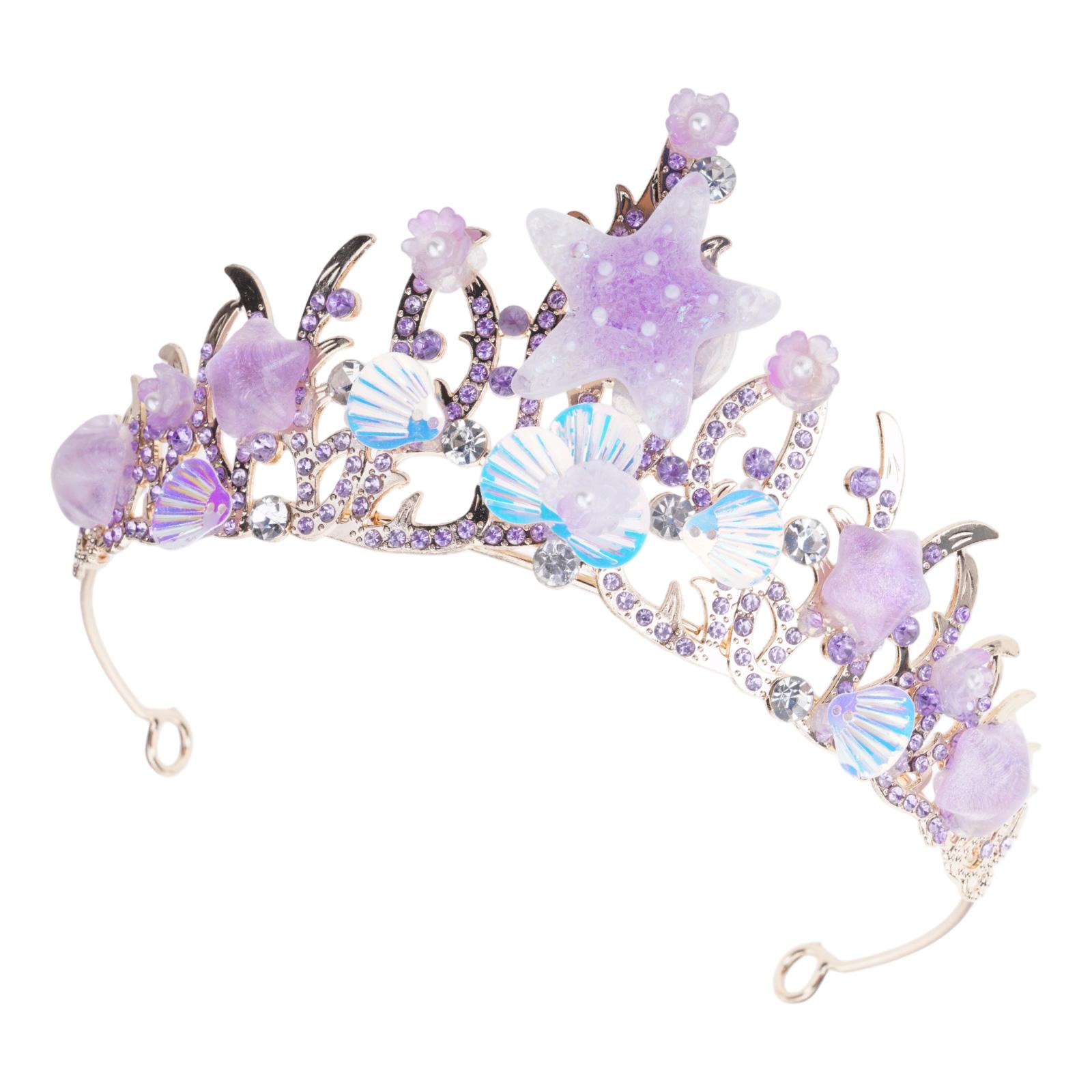 

Bridal Starfishes Crowns Elegant Headbands for Bachelorette Party Hen Party for Wedding Bridal Wedding Bride Accessories