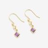 ESTELLE [Official] Women's Hook Earrings in 10K Yellow Gold with Amethyst (February Birthstone) 0222-9725-0019-0000