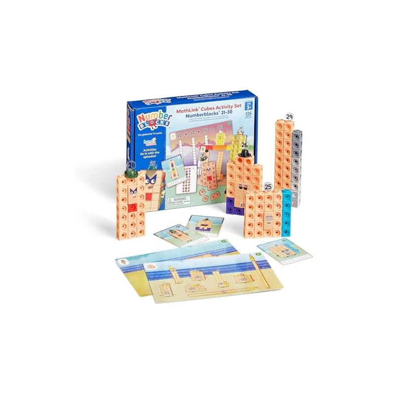 Numberblocks MathLink Cubes, 255 Cubes (21-30), Activity Set, Math Toy, Ages 3+, with Japanese Instruction, 96321-J, Authentic