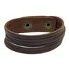 Wide Retro Leather Bracelet In Blue
