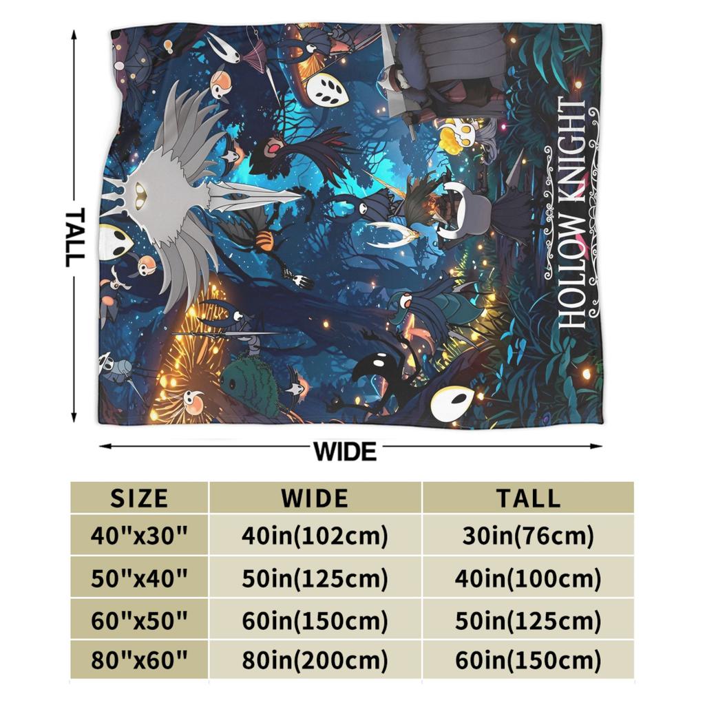 Hollow Knight Game Blanket Velvet Autumn/Winter Multifunction Soft Throw Blanket for Bedding Outdoor Bedspread