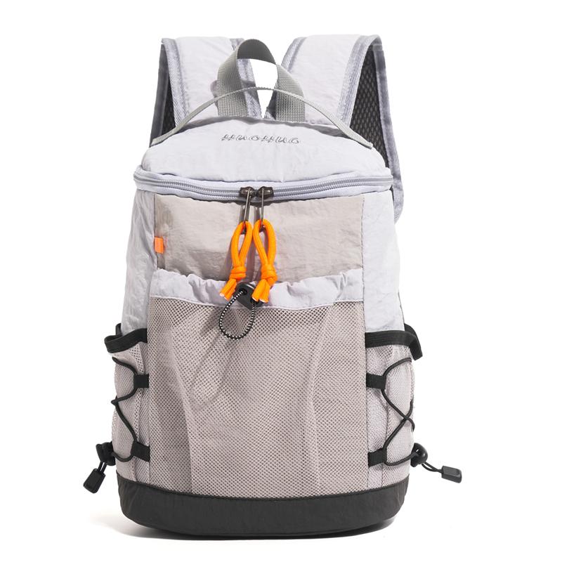 Color Block Backpack Lightweight Large Capacity Backpack серый