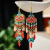 Fashion Ethnic Vintage Bohemian Waterdrop Drop Dangle Tassel Earrings Woman Beads Handmade Female Jewelry Wedding Earrings Gift