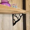 2 Pezzi Staffe Metalliche Robuste per Scaffali Staffa Decorativa a Forma di Albero Staffa di Supporto Bagno