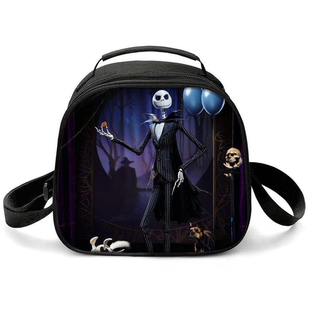 Christmas Horror Night Pattern Printing Lunch Box Storage Meal Bag Portable Primary and Secondary School Student Lunch Box