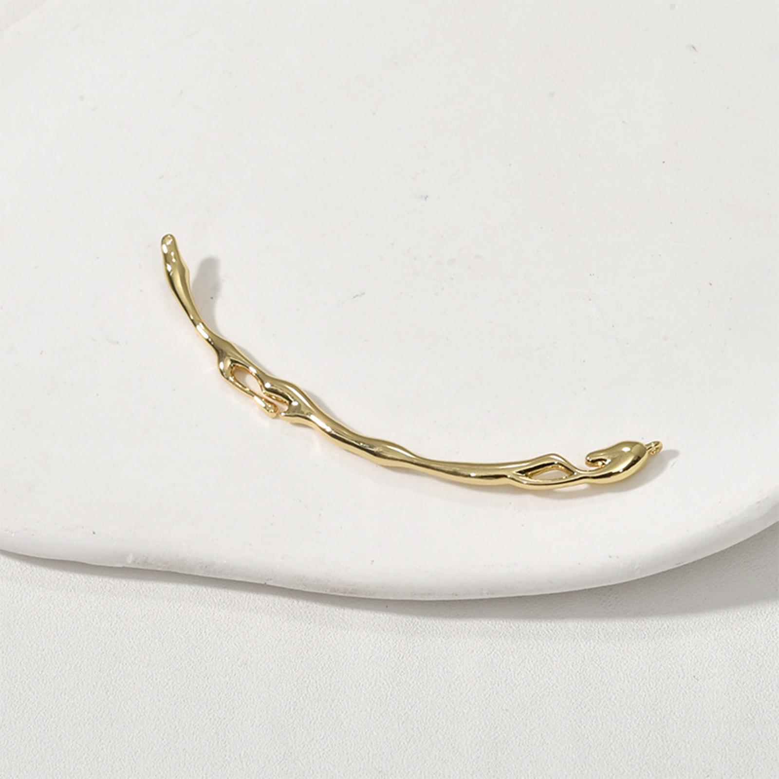 

1 Piece Copper Strip Connectors Charms For Jewelry Making Irregular Branch Pendants Diy Necklace Bracelet Findings 4.3x0.36cm