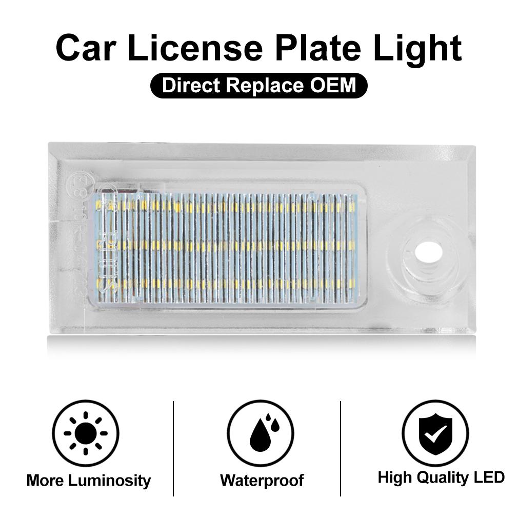 2 buc DC 12V LED Lampă pentru Numărul Numărului de Înmatriculare Auto Lampă Fară Eroare pentru A6 C5/4B Sedan 97-04 Accesorii Auto Canbus 18SMD Lumini pentru Numărul Numărului