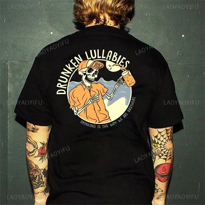 Horror Devil Dark Punk Skull Graphic Tshirts Harajuku Retro T Shirt Unisex Black White Casual Tee Summer Oversized Tee Camisetas