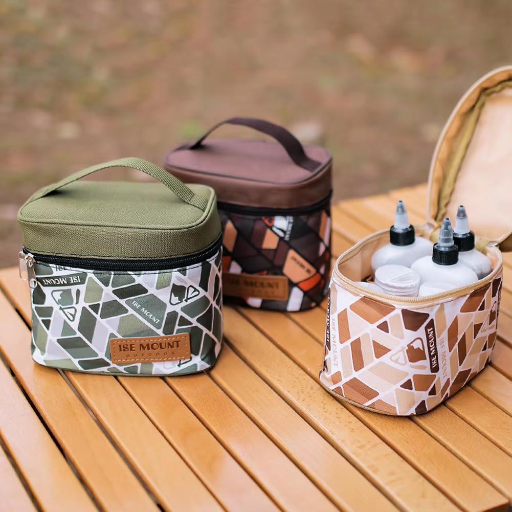 Seasoning Bottle Set Storage Bag Portable BBQ Jar Spice Storage Bag Reusable Picnic Pouch Travel Camping Hiking Picnic Bag