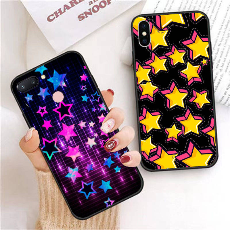 DK-119 Starry sky Silicone Case For iPhone 15 14 Xiaomi POCO M6 F6 Redmi Note 13 12 13C 8 9 Samsung S24 S23 S22 S21 FE Pro Plus Ultra