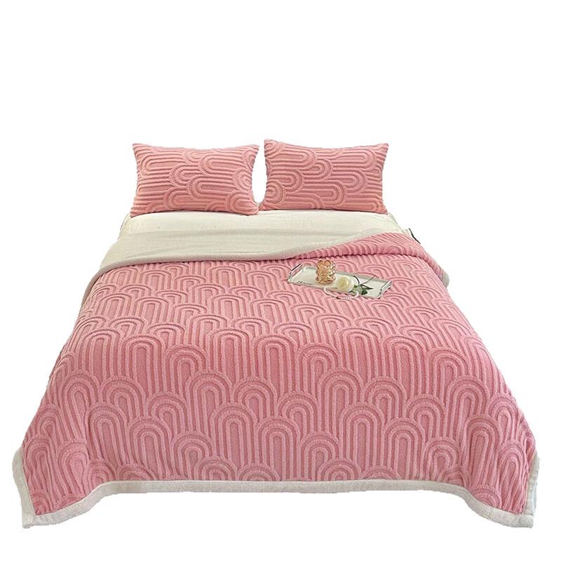LISM Thickened Lamb Velvet Reversible Blanket