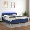 VidaXL Bed Slat Base with Mattress and LED, Upholstered Bed, Double Bed, Adult Bed for Interior Bedroom, 3133731
