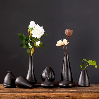 Home Kleine Vase Container Anbau Floral Orgel Hydrokultur Schwarz Keramik Dekoration
