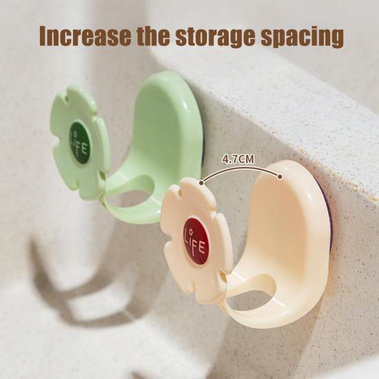 Stojan na houbičky a utěrky s bezzávrtným lepicím upevněním Kuchyňské a koupelnové dřezy Design s odtokem Květinový tvar Úložný organizér