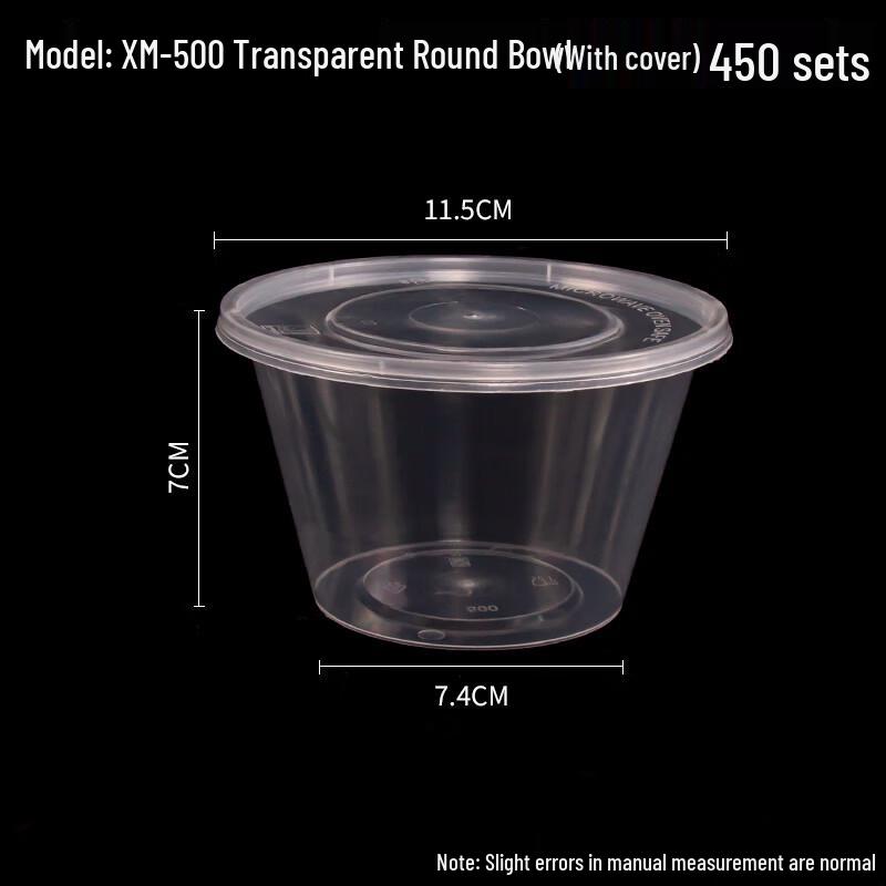 

Disposable Round Plastic Food Container with Lid