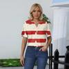 Women's T Shirt Tee Print Button Short Sleeve Daily Weekend Fashion Basic V- Neck Regular Top