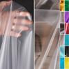 50x137cm Semi-transparent TPU Fabric Matte Waterproof Film Designer Fabric for DIY Sewing Dress Clothes Raincoat Bag Decor