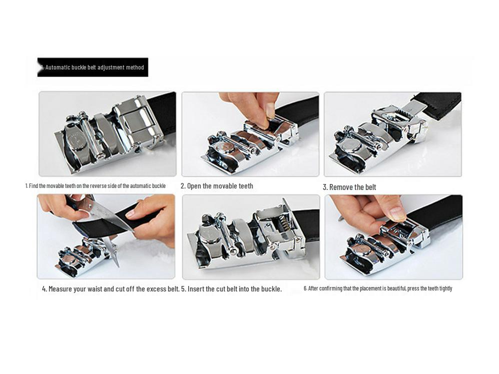 Men's Automatic Alloy Belt Buckle Clasp, 3.5cm