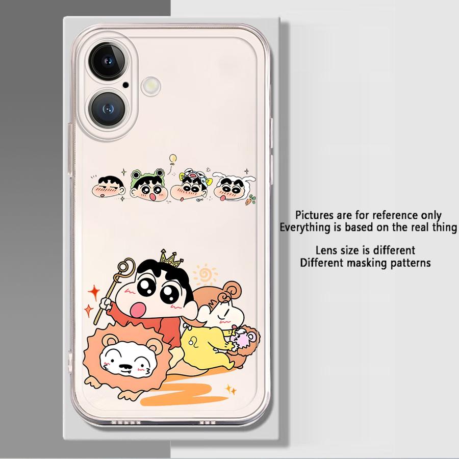 Cartoon Bread Shin Chan Case for iPhone 17 Pro Max 13 Pro 12 Mini XS Max 16 11 Air 15 14 Plus 7 8 XR Soft Phone Cover