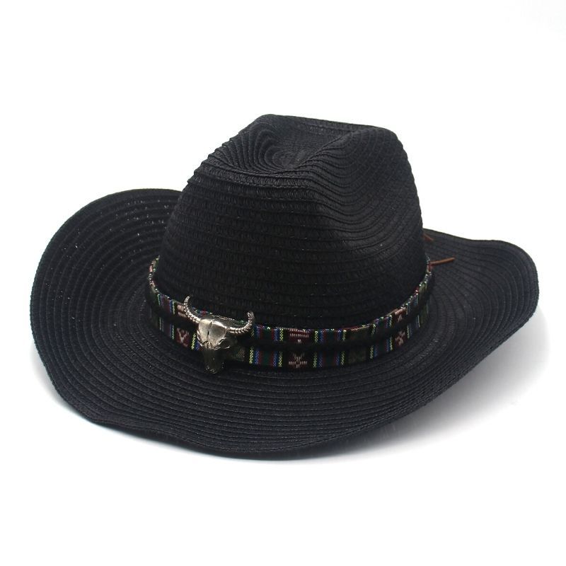Western Shepherd Stråhatt Specialhatt Topp Kohuvud Denim Solskydd Skugga Tibetansk Etnisk Stil Hatt