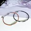 Glory_Arden [Unisex] Surgical Steel Copper-Shaped Unit Leather Bracelet / Ghmb-289