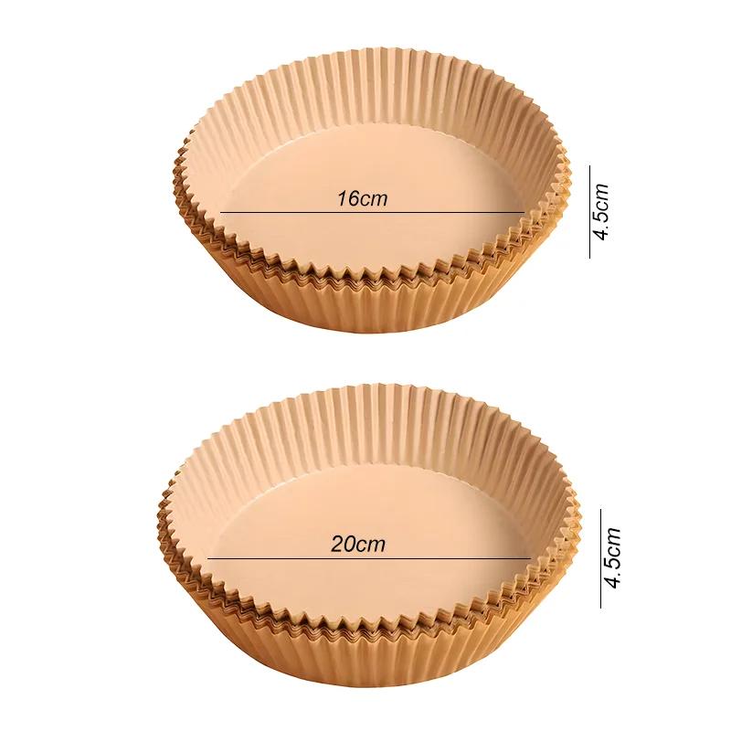 50/100Pcs Air Fryer Disposable Paper Non-Stick Airfryer Baking Papers Round Air-Fryer Paper Liners Paper Kitchen Accessories