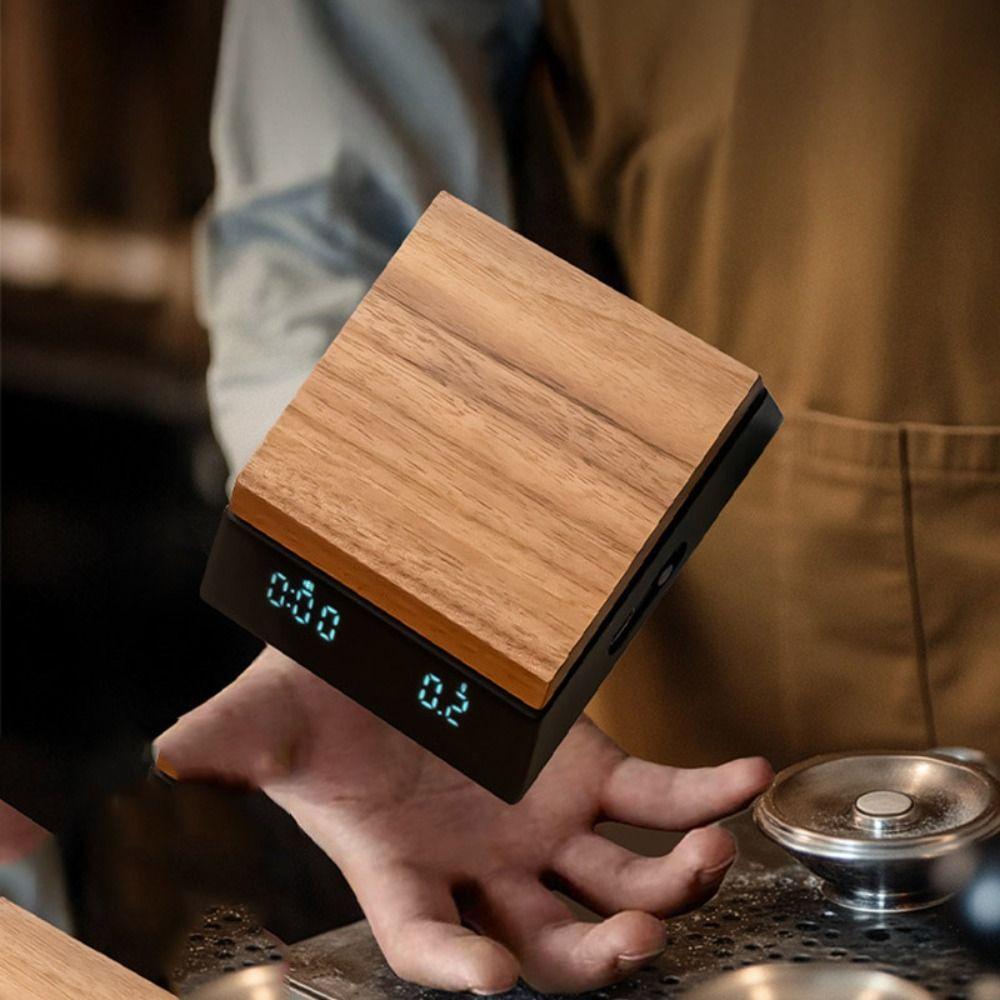 Type-c Electronic Tea Scale LED Digital Tea Balance Wooden Tea Balance  Coffee Weighing