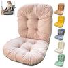 Thickened Chair Cushion for Home with Back Support, Cozy Plush Seat Washable Pad Ties, Soft Warm Office Dining Chairs Lumbar Support Pillow