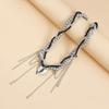 Fashion Trend Accessories Irregular Hand-Beaded Love Fringe Serpentine Pendant Mix Necklace Stainless Steel Jewelry
