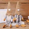 Year Round Decorative Figurines Christmas Gnome Plush Decoration with Long Legs, Faceless Handmade Fabric Cozy Winter Home Decor Doll