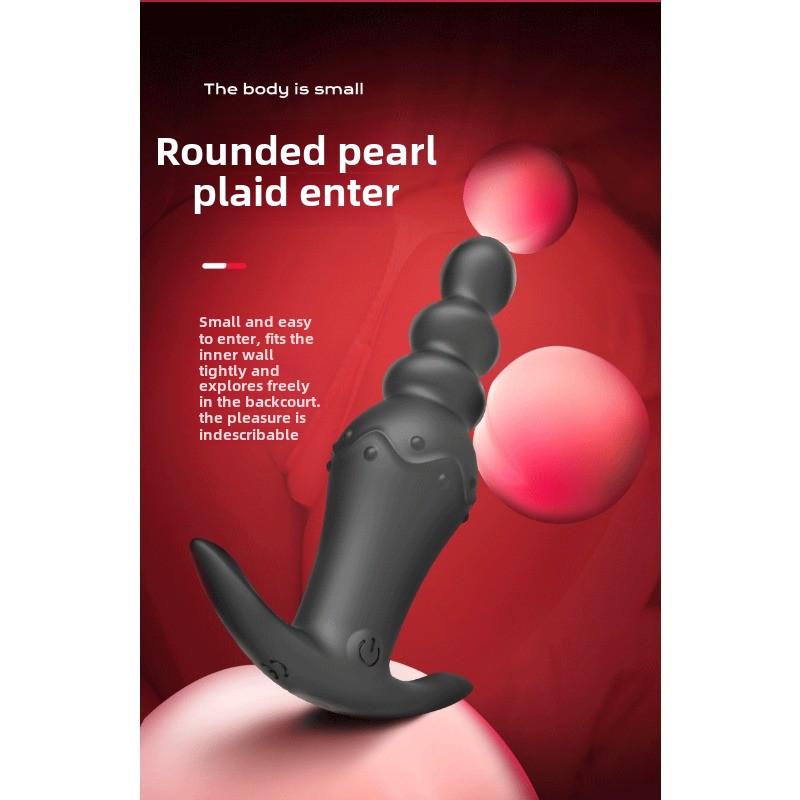 Drahtlose Fernbedienung Tragbares Vorzimmer Zugperlen M2 Vibration Analplug Prostata-Massage Masturbator Erwachsenenprodukte