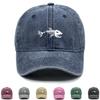 Weißer Fischgräten-Print Verstellbare Retro-Baseballkappe Damenmütze Used-Look Mode Snapback-Kappen Ideale Wahl für Damen & Herren