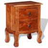 Day and Night - Day and Night Bedside Table with Drawers Solid Acacia Wood