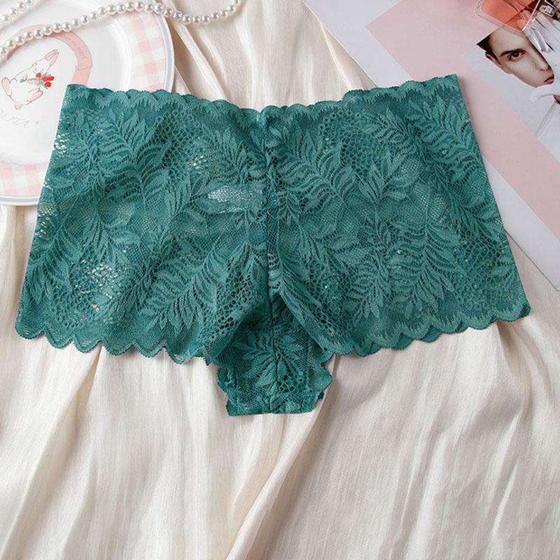 

Сексуальное кружевное нижнее белье, удобное, дышащее, с низкой талией, бесшовное, для женщин, треугольные трусики, легкие, с плоскими углами XL темно-зеленого