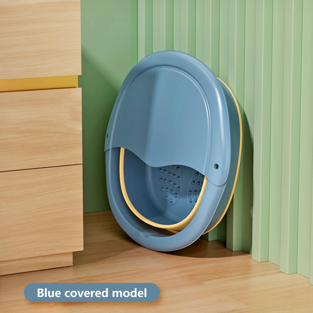 Складне Відро для Миття та Масажу Стоп, Щиколоток та Пальців Ніг, Великий Об'єм, Ванночка для Ног, Таз для Миття Ніг, Масажний Салон, Педикюр, Побутові Приналежності