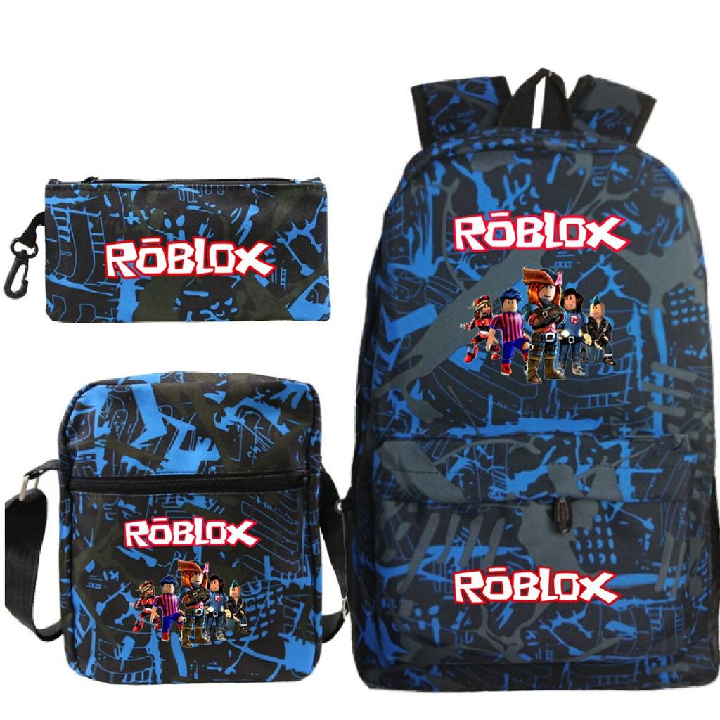 Primary And Secondary School Students Casual Schoolbag Three-Piece Cartoon Game Merchandise Printed Children'S Fashion Backpack