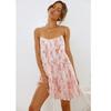 Southeast Asia Summer Women Clothes Fresh Sweet Print Dress Holiday Style Lace-up Versatile Backless Sling Short Dress