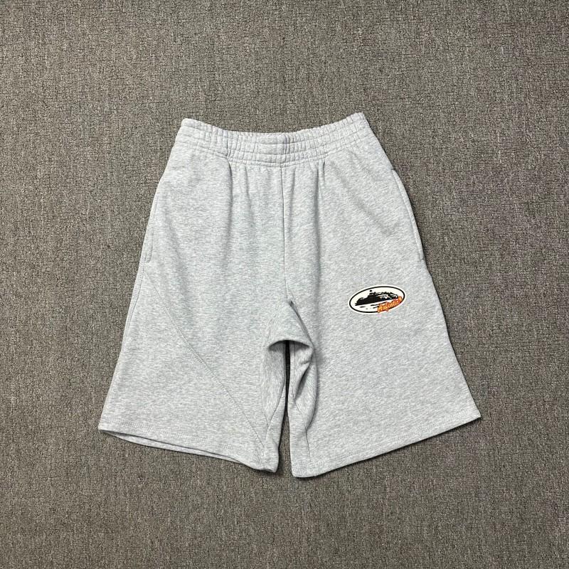 Corteiz Streetwear Short Pants Men Women Alcatraz Ship Print Loose Fit Cotton Shorts