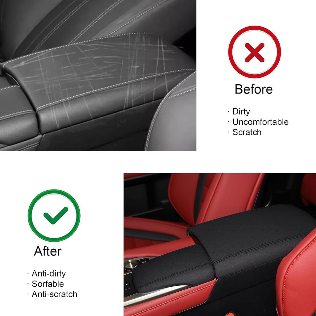 Armrest Cover for Lexus RX 350 Series/ RX400H 2016-2022/Lexus Rx 350L 2018-2022. Well-Make Durable Middle Protective Cover,Black.