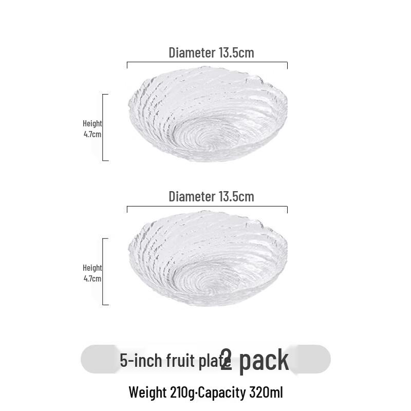 XiangChong Light Luxury Nordic Glass Fruit Bowl