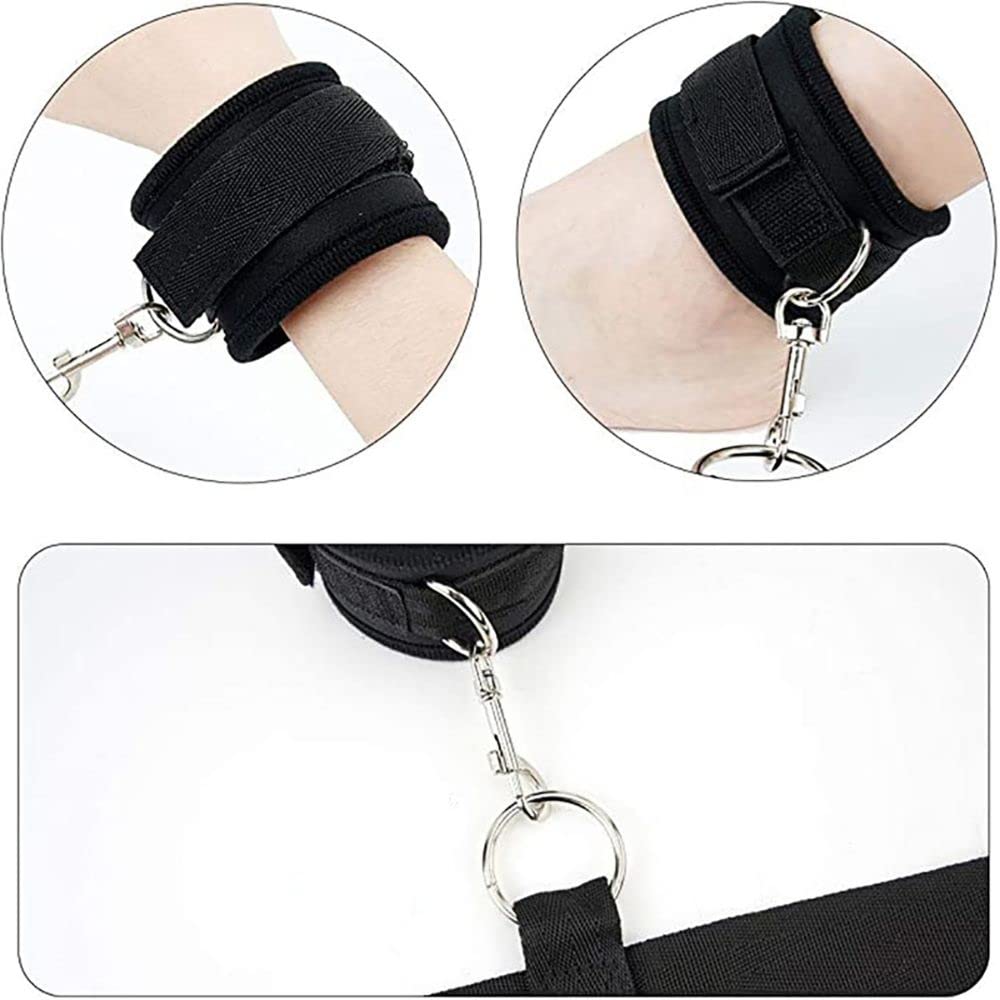 MONEON Restraint SM Leg Extreme Popular SM Leg-Spreading Belt, Device, M-Shaped, Belt, Bondage, Cosplay, 2-Piece Set, Slave, Handcuffs, Cuffs, Play,